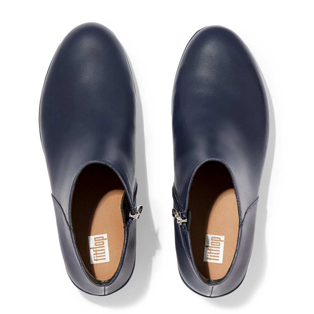 Fitflop Womens Boots - Sumi Leather Ankle - Navy - 097-KONZAR